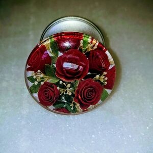 Red Rose Floral Resin Door Knob - Home Art